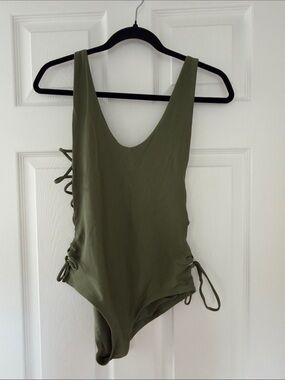aerie Olive Green One-Piece Swimsuit